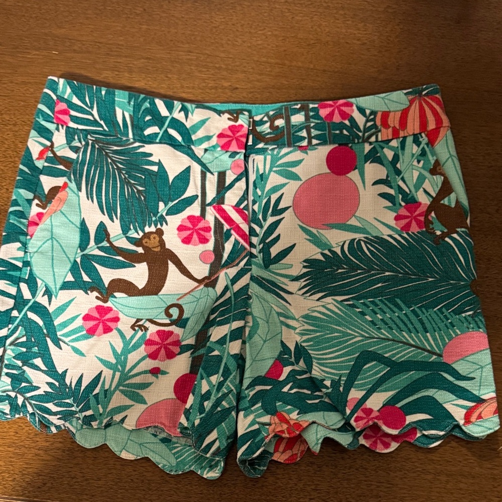 Talbots Tropical Print High Waist Shorts